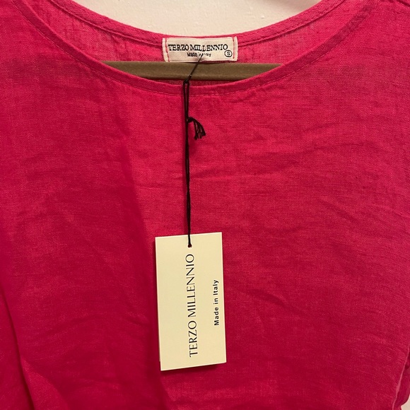 Terzo Millennio Made in Italy 100% linen top - Picture 3 of 6